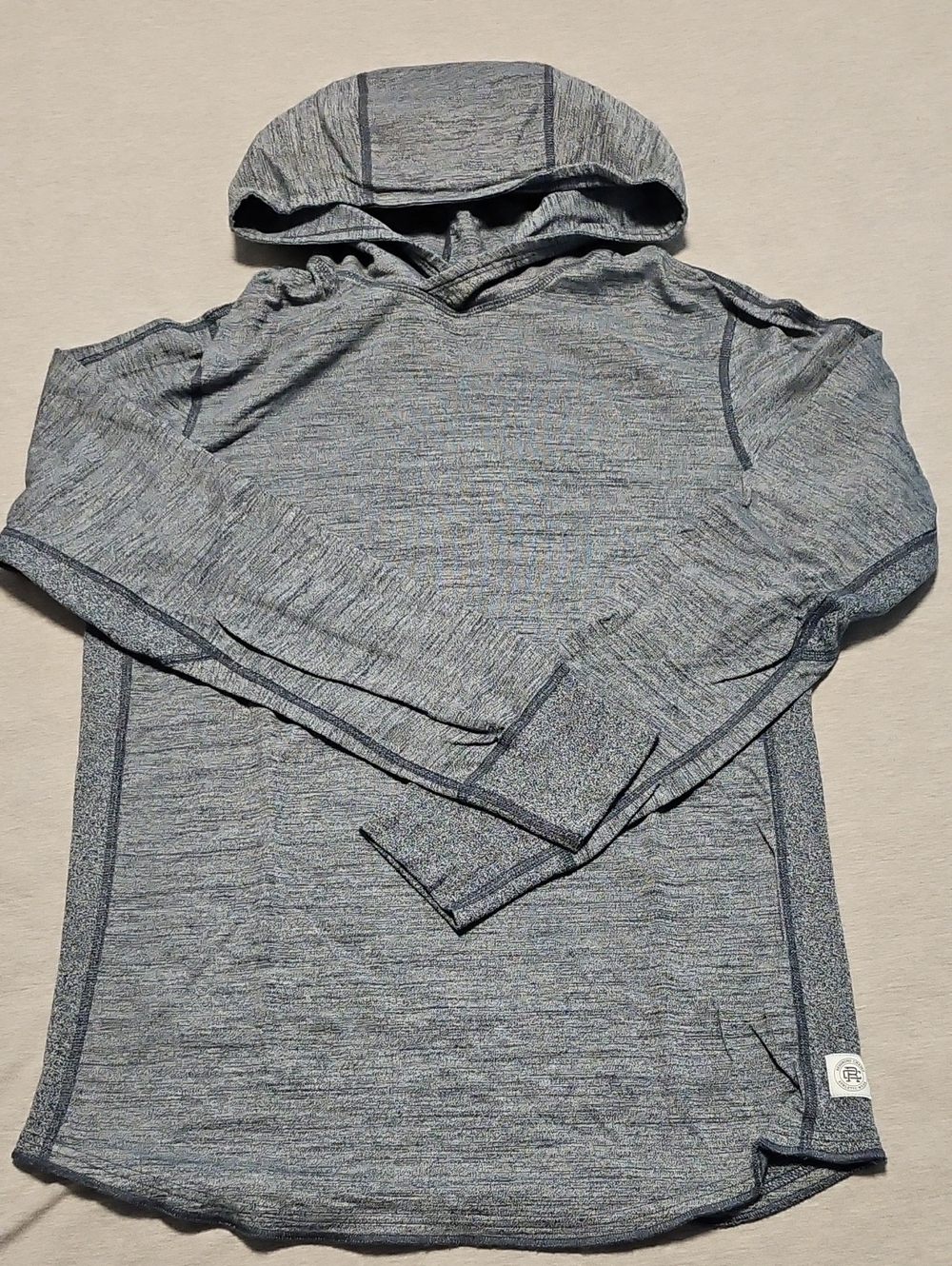 Reigning Champ Men's Heather Navy Lightweight Hooded Long-Sleeve